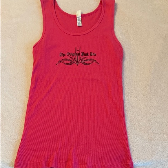 Original Pink Box Tops - Women's Pink Ribbed Tank Top